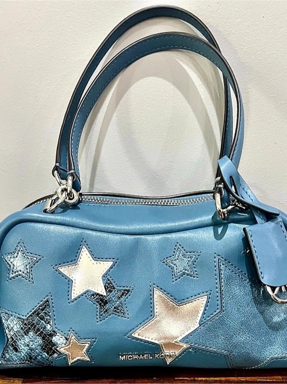 MICHAEL Kors Blue Star Satchel Like New